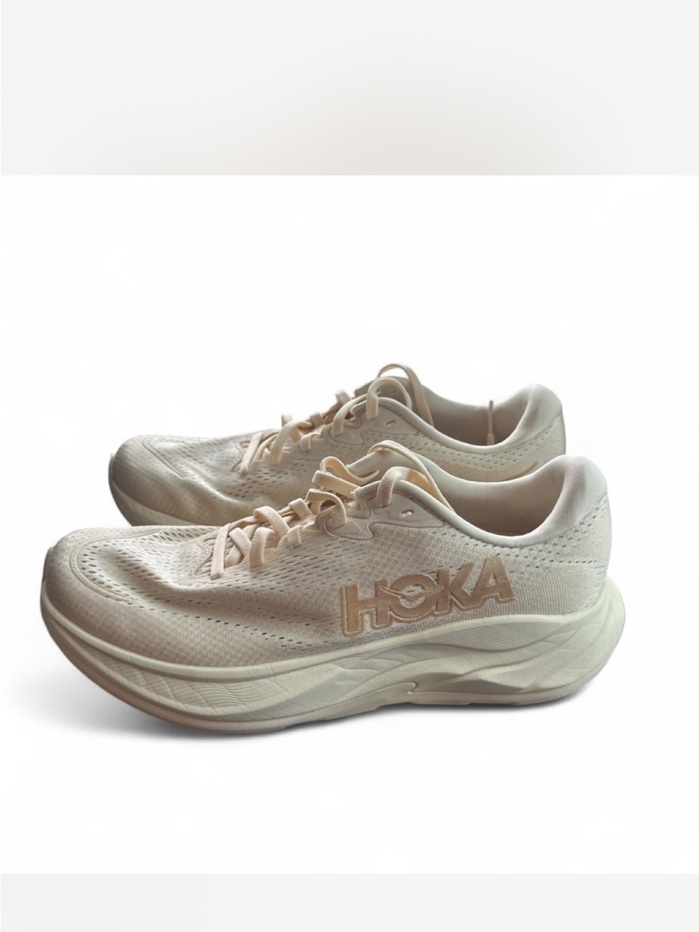 HOKA Women's Clifton Neutral Running Shoes — cream, ivory
